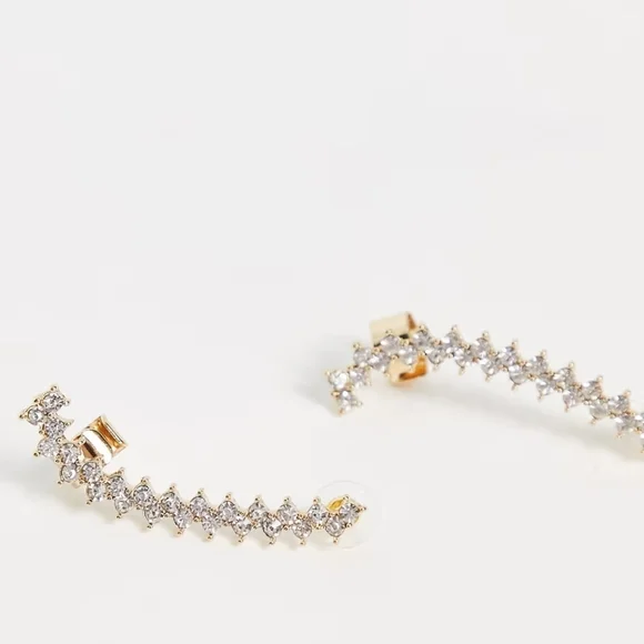 Aldo Silver Crystal Ear Crawler Comes W Accessory Pouch - Picture 2 of 6